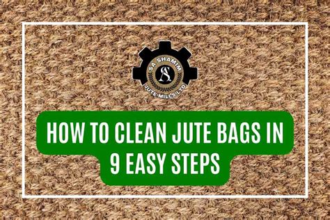 how to clean jute bags